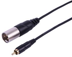 PLS00897 - 3-Pin XLR-M to RCA Phono Plug, 7.5m