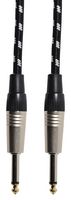 190.372UK - Retro Braided Guitar Lead, Plug to Plug, 3m, Black/White