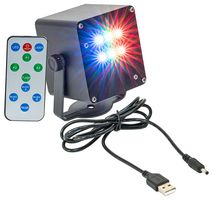 TINYLED-RGB-STROBE - Battery Powered Pocket Size 6x 1W RGB LED Strobe Effect Light
