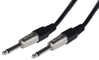190.142UK - 6.3mm Mono Jack Plug to 6.3mm Mono Jack Plug Guitar Lead, 6m