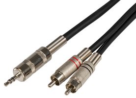 S3J-2R600 - 3.5mm Stereo Jack Plug to 2x RCA Phono Plugs Lead, 6m