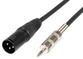 S3J-XM050 - 3.5mm Stereo Jack Plug to 3 Pin XLR Plug, 0.5m