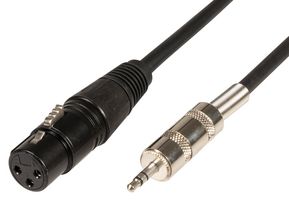 S3J-XF051 - 3.5mm Stereo Jack Plug to 3 Pin XLR Socket, 0.5m