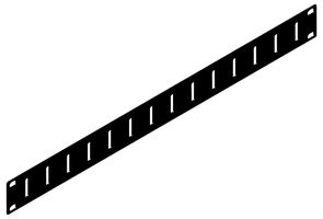 R1275/1UVK - 1U Black Aluminium Flat Rack Panel with Vertical Vents