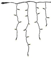 41810 - LED Rubber Icicle Lights, Warm White, Black, 5m