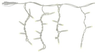41811 - LED Rubber Icicle Lights, Warm White, White, 5m