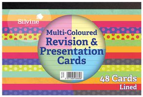 CR50AC - 152x102mm Multi Coloured Revision and Presentation Flash Cards - Pad of 48