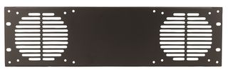 R1268/3UK/F2 - 19" Rack Panel Punched for 2 Fans - 3U