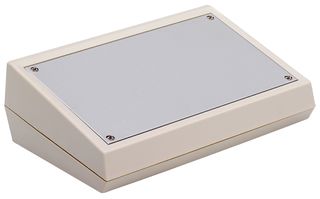 33020101 - Grey Sloped Desktop Enclosure with Aluminium Lid - 195x120x62mm