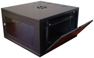 CAB-W9U-EL550 - 9U 19" Black EcoNetCab Steel Wall Mount Rack Enclosure - 460x550x550mm