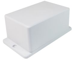 CUE8310WH - White ABS Flanged Enclosure - 127x70.6x50.5mm