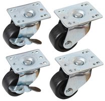 CAB-CASTOR-FEBR - Castor Wheels for 19" Rack Enclosure - Pack of 4 (2 Lockable)