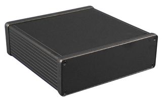 1455T2201BK - IP54 1455 Series Black Extruded Aluminium Instrument Enclosure - 220x165x56mm