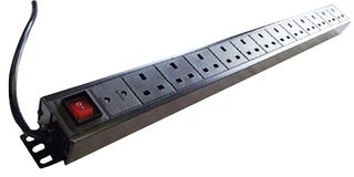 PDU-12WS-V-UK-IEC - 1U 12 Way 13A Mains Sockets to IEC C14 Plug Vertical PDU