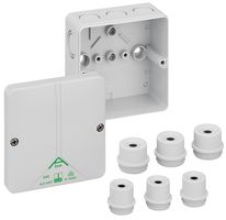 811 907 01 - IP65 ABox Polystyrene 8 Entry Junction Box Enclosure - 94x94x56mm