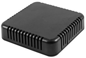 1551V4BK - IP30 Miniature Vented Enclosure, Black, 80x80x20mm