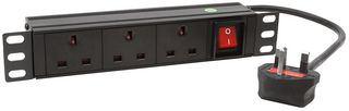 PDU3/SOHO - 10" 1U Rack Mount 3 Way 13A PDU