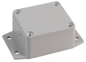 G104MFLG - IP65 Die Cast Aluminium Enclosure with Flange, 35x58x64mm, Grey