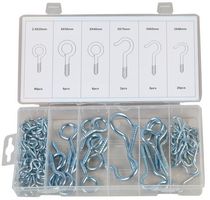 D00358 - Screw Hooks & Eyes Assortment Pack, 80 Piece