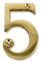 D01255 - 3" Brass Number, No. 5