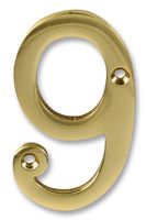 D01259 - 3" Brass Number, No. 9