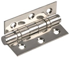 D02060 - 3" (75mm) Ball Bearing Door Hinges Polished Stainless Steel, 2 Pack