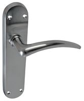 Milan Lob Latch Door Handles Pair Satin Chrome Vibe Cpc Uk