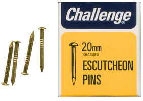 11409 - 3/4" (20mm) Brass Plated Escutcheon Pins, 40g Pack
