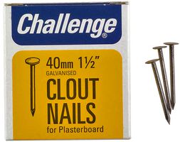 12032 - 1 1/2" (40mm) Galvanised Clout Nails for Plasterboard, 225g Pack