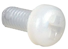 NMS 306 01 - M3 x 6.4mm Nylon Pan Head Phillips Screws, 100 Pack
