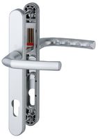 3626519 - Birmingham Long Fixing Aluminium Lever UPVC Double Glazed Door Handles, 70mm Door Thickness, F1 Silver