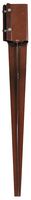 PSB100600 - 4" x 4" (100mm x 100mm) Bolt Secure Drive in Fence Post Spike, Oxide Red