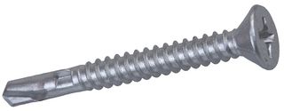 LW65S - 5.5mm x 65mm Countersunk Head Phillips Carbon Steel Exterior Wing-Tip No.3 Self-Drilling Screws, 200 Pack