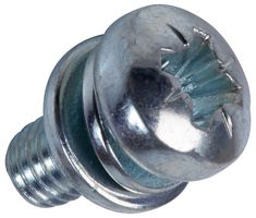 081.58.656 - M6 x 12mm ZP Steel Pan Head Pozidriv Machine Sems Screw with Spring Lock Washer