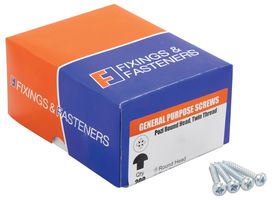 RH16ZP - 3.5mm x 25mm Zinc Plated Pozidriv Pan Head Twinthread Screws, 200 Pack