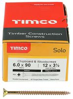 60090SOLOC - 6mm x 90mm Pozidriv Double Countersunk ZYP Solo Chipboard & Wood Screws, 100 Pack