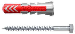 538259 - 14mm x 70mm Long Duopower Plasterboard Wall Plugs with Screws, 8 Pack