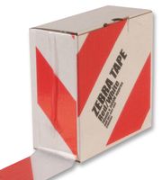 HDH000-605-400 - Red & White Zebra Hazard Barrier Tape, 70mm x 100m