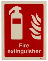 31013E - Fire Extinguisher - Glow in the Dark Sign - 150mm x 200mm