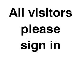 17092E - All Visitors Please Sign In - Plastic Sign - 150mm x 200mm