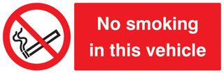 23008G - No Smoking in this Vehicle - Self Adhesive Sign - 300mm x 100mm