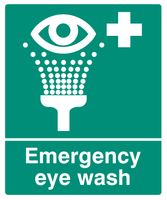 26003H - Emergency Eye Wash - Self Adhesive Sign - 300mm x 250mm