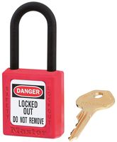 406RED - Non-Conductive Safety Lockout Padlock Red 38mm Shackle