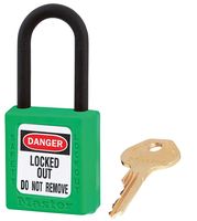 406GRN - Non-Conductive Safety Lockout Padlock Green 38mm Shackle