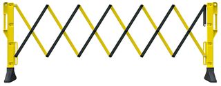 KAZ110-005-300 - Yellow / Black Expandable Barrier - 0.55m to 3.1m