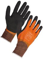 PG20182 - Latex Dual Dipped Water Resistant Gloves, Orange/Black Medium