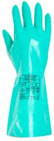 3018 - Chem Max Flock Lined Nitrile Chemical Gauntlet - Green, Medium