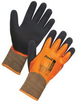 PG24182 - Latex Dual Dipped Water Repellent Thermal Gloves, Orange/Black - Medium
