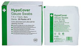 D7871PK20 - 7.5cm x 7.5cm HypaCover 8ply Sterile Gauze Swabs, 20 Packs of 5