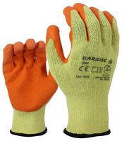 990408 - Latex Dipped Gripper Builders Gloves - Orange/Yellow, Medium (8)